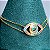 Pulseira olho grego cravejado zircônias coloridas (rainbow) com banho de ouro 18k - Imagem 10