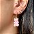 Brinco Argola Lisa com Pingente Gummy Bear Colorido Sólido com Banho de Ouro 18k - Imagem 6