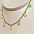 Colar com Flores de Contas Coloridas em Tons Pastel com Banho de Ouro 18k - Imagem 3