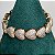 Pulseira corações médios cravejados com zircônias na cor cristal 18cm de comprimento com banho de ouro 18k - Imagem 7