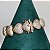 Pulseira corações médios cravejados com zircônias na cor cristal 18cm de comprimento com banho de ouro 18k - Imagem 6