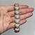 Pulseira corações médios cravejados com zircônias na cor cristal 18cm de comprimento com banho de ouro 18k - Imagem 5