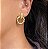 Brinco croissant pequeno argola frontal liso com banho de ouro 18k - Imagem 7