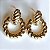 Brinco croissant pequeno argola frontal liso com banho de ouro 18k - Imagem 3