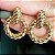 Brinco croissant pequeno argola frontal liso com banho de ouro 18k - Imagem 5