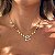 Colar com Gotinhas Lisas e Pingente Pequeno de Olho Grego Madrepérola Cravejado com Zircônias Cristal com Banho de Ouro 18k - Imagem 7