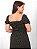 Vestido Longo Lastex Preto Poá - Imagem 2