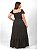 Vestido Longo Lastex Preto Poá - Imagem 4