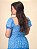 Vestido Longo Lastex Viscolinho Azul Floral - Imagem 6