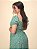 Vestido Longo Lastex Viscolinho Verde Floral - Imagem 7