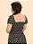 Vestido Longo Lastex Viscolinho Preto Floral - Imagem 4