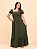 Vestido Longo Lastex Viscolinho Verde Militar - Imagem 6