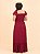 Vestido Longo Lastex Viscolinho Marsala - Imagem 2