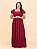 Vestido Longo Lastex Viscolinho Marsala - Imagem 6