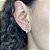 Brinco Folheado Ear HooK Coração com Zircônia - Imagem 2