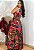 Vestido Longo 3 Marias Franjinha Decote V Estampado Vermelho Ref. L3E - Imagem 2