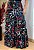 Vestido Longo 3 Marias Franjinha Decote V Estampado Preto Ref. L3S - Imagem 4