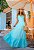 Vestido Longo de Alça Viscolinho Azul Claro Ref. L53 - Imagem 1