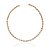 Coleira Choker Regulável Aro em Elos Pequenos Folheado a Ouro - Imagem 1