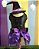 VESTIDO BRUXINHA ROXO/ PRETO - Imagem 1