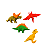 Kit Borracha Fofa - Dinossauro 2 - Imagem 2