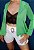 Shorts  Feminino Bengaline Com Cinto Fivela Dourada - Imagem 3