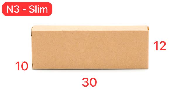 Caixa de Papelão N3 – Slim - 30x10x12 - Imagem 1