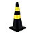 Cone 75 cm Fit Preto/Amarelo Plastcor - Imagem 1