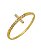 Anel Cruz Cravejada Banhado a Ouro 18k - Imagem 1