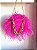 Bolsa Clutch Plumas Rosa Pink - Imagem 3