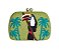 Bolsa Clutch Bordada Tucano Verde Folha - Imagem 1