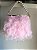 Bolsa Clutch Plumas Rosa Claro Alça Pérolas - Imagem 3