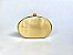 Bolsa Clutch Dourada Metal Oval - Imagem 4