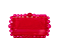 Bolsa Clutch Acrílica Design Gaia Rosa Pink Transparente - Imagem 1