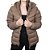 Jaqueta Feminina Mooncity Apeluciada Capuz Marrom Cacau - 620205 - Imagem 1
