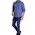 Camisa Masculina Dudalina ML Slim Wrinkle Free Azul Médio - 5301 - Imagem 4