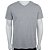 Camiseta Masculina Fico Gola V Cinza Mescla - 00821 - Imagem 1
