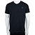 Camiseta Masculina Fico Gola V Preta - 00842 - Imagem 1