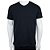 Camiseta Masculina Fico Gola V Preta - 00821 - Imagem 1