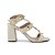 Sandalia Feminina Lugo Couro New Venetto Off White - 0288C - Imagem 1