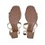 Sandalia Feminina Lugo Couro New Venetto Off White - 0288C - Imagem 5
