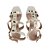 Sandalia Feminina Lugo Couro New Venetto Off White - 0288C - Imagem 3