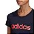 Camiseta Feminina Adidas Logo Linear Slim Azul Marinho GD293 - Imagem 3