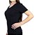 Camiseta Feminina Beagle MC Gola V Lisa Preta - 0545101 - Imagem 4