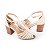 Sandália Feminina Tanara Salto Bloco Bege - T6601 - Imagem 2
