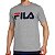 Camiseta Masculina Fila MC Letter Premium Cinza Mescla 10430 - Imagem 1