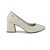 Sapato Feminino Mississipi Scarpin Salto Bloco Branco - Q779 - Imagem 1