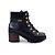 Bota Feminina Pegada Coturno Couro Burnished Preto - 281321 - Imagem 1