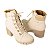Bota Feminina Dakota Coturno Salto Bloco Bege - G583 - Imagem 2