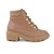 Bota Feminina Beira Rio Coturno Cano Baixo Bege - 9077 - Imagem 1